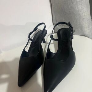 Primark Elegant Black Slingback Heels
